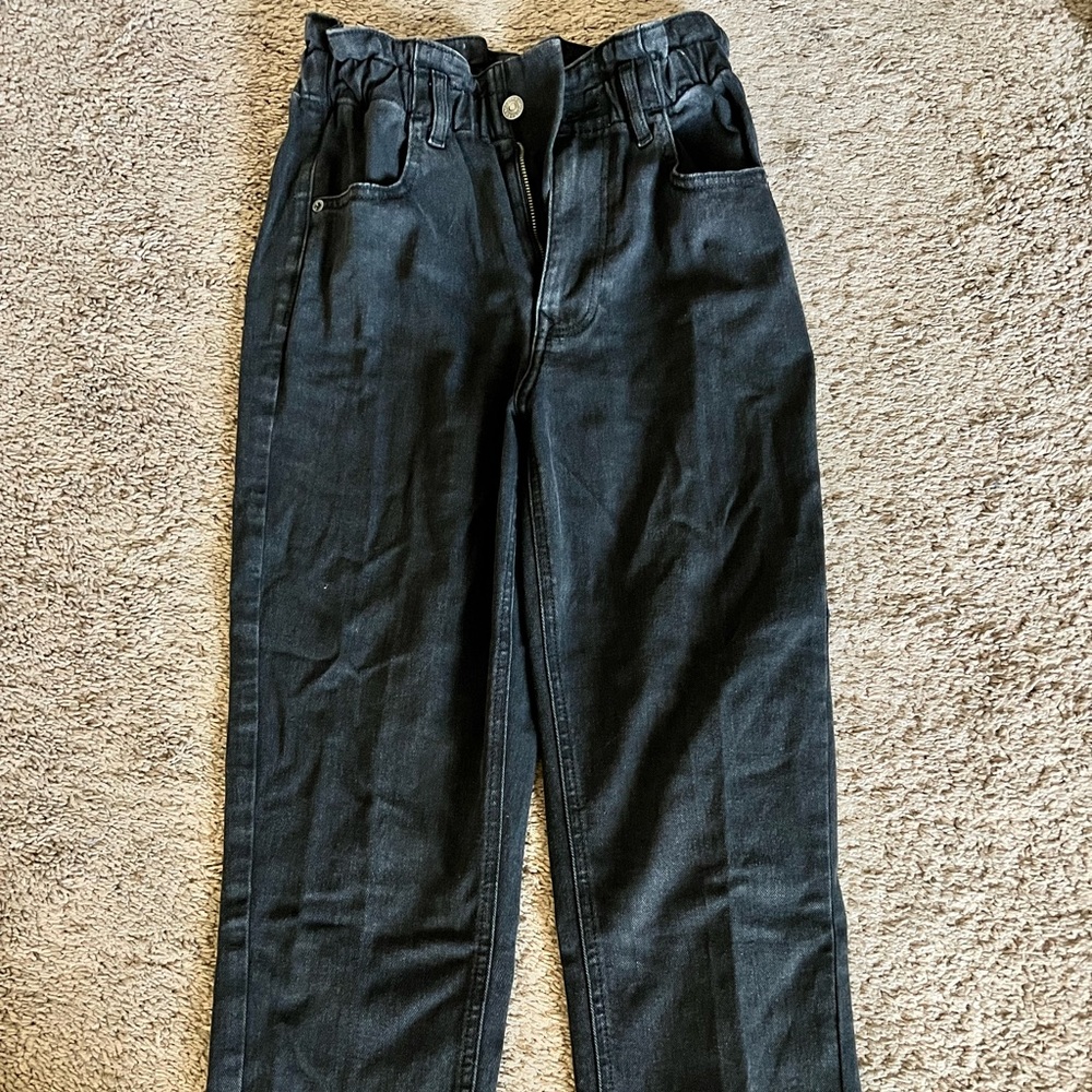 Express paper bag jeans in size 6